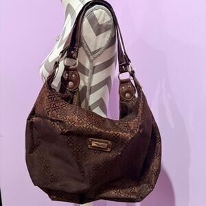 Brown and tan shoulder bag